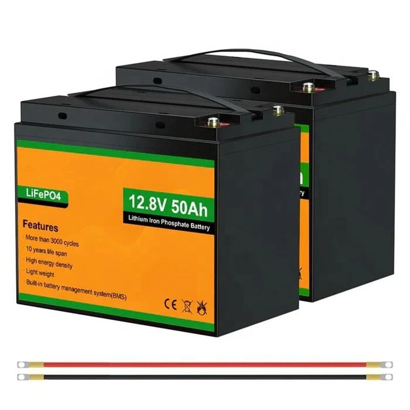 12V 50Ah LiFePO4 roj teeb rau hnub ci & RV